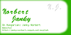 norbert janky business card